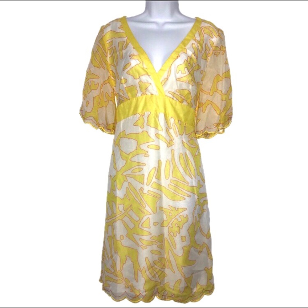 Anthro Tori Richard Silk Blend Empire Dress 12